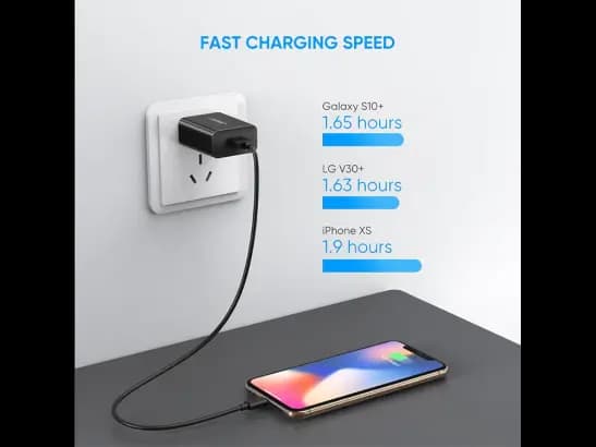 Ugreen USB-A 18W Fast Charging Power Adapter with QC3.0 UK (Black) – 70165 (4)