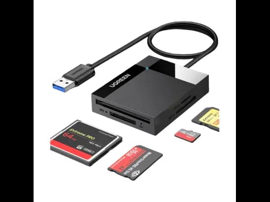 Ugreen USB 3.0 to TF + SD Dual Card Reader (Black) – 30333