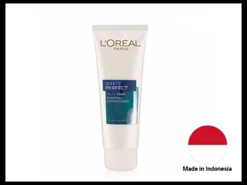 Loreal White Perfect Milky Foam Purifying and Brightening Face Wash 100ml - INDONESI