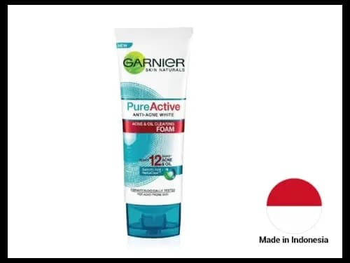 Garnier Skin Naturals Pureactive Anti-Acne Acne & Oil Clearing Foam 100ml - INDONESIA