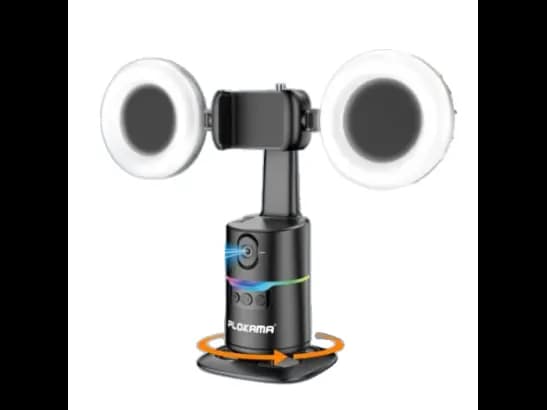 Plokama AUTO-A20 Pro Gimbal Auto Face Tracking 360 Smart Shooting Gimbal with – 2 Lights - 3 Month Warranty