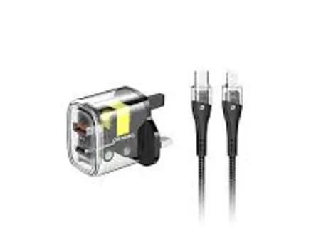 PORODO 20W DUAL OUT PUT 2IN1 QC PD TO LIGHTNING CHARGER 110G