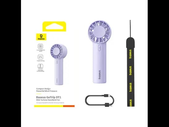 Baseus GoTrip DT1 Mini Turbine Handheld Fan Nebula Purple - C10272300511-00 (2)