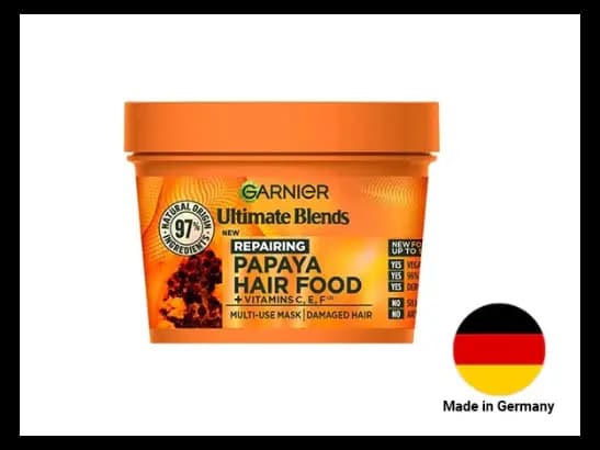 Garnier Ultimate Blends Papaya 3 in 1 Hair Mask 390ml - GERMANY