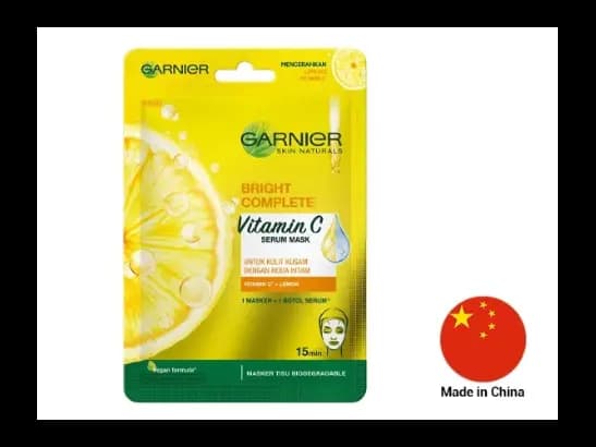 Garnier Bright Complete Vitamin C Serum Mask 28g - CHINA