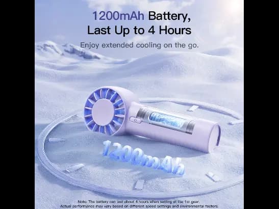 Baseus GoTrip DT1 Mini Turbine Handheld Fan Nebula Purple - C10272300511-00 (4)