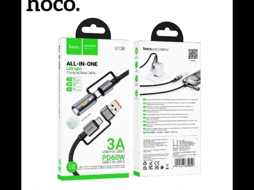 HOCO U138 ALL IN ONE DATA CABLE WITH LED LIGHT (4)
