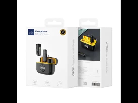 Wiwu Wi-WM003 Dual Wireless Mini Microphone With Type-C And Lightning Port with 6 Month Warranty (5)