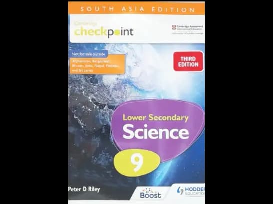 CAMBRIDGE CHECKPOINT LOWER SECONDARY SCIENCE 9