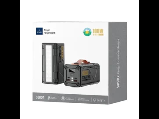 Wiwu WI-P029 100W 50000mAh Armor Powerbank Black - 1 Year Warranty (4)