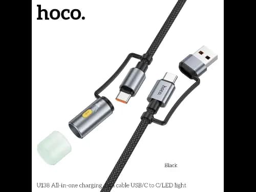 HOCO U138 ALL IN ONE DATA CABLE WITH LED LIGHT