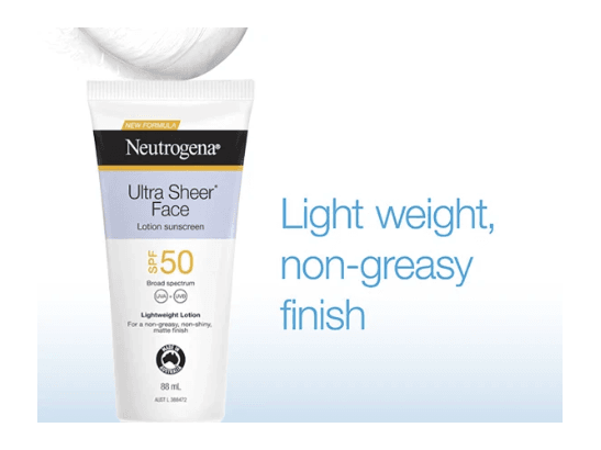 Neutrogena Ultra Sheer Face Lotion Sunscreen SPF 50 88ml - AUSTRALIA (3)