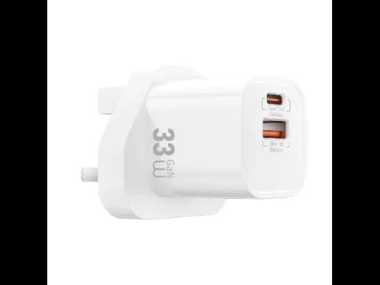 Wiwu WI-G017 Cube 33w USB-A and Type-C Gan Fast Charger Adapter White UK - 6 Month Warranty (2)