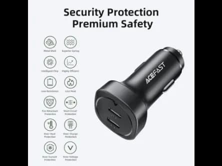 ACEFAST B2-72W Dual USB-C, Dual-port Metal Fast Car Charger (2)