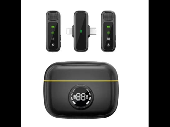 Wiwu Wi-WM003 Dual Wireless Mini Microphone With Type-C And Lightning Port with 6 Month Warranty (3)