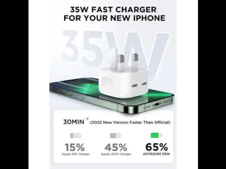 Joyroom L-2p356 35W USB C Fast Charger Plug, Dual USB-C Port Power Adapter (4)