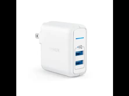 Anker PowerPort Elite 24W Dual Port Wall Charger A2023