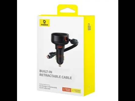 Baseus 60W Enjoyment Pro Car Charger U Retractable C & Lightning Cable C000578 (3)