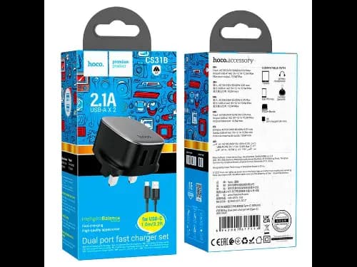 HOCO CS31B DUAL PORT CHARGER MICRO (4)