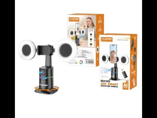 Plokama AUTO-A20 Pro Gimbal Auto Face Tracking 360 Smart Shooting Gimbal with – 2 Lights - 3 Month Warranty (2)