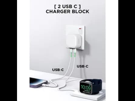 Joyroom L-2p356 35W USB C Fast Charger Plug, Dual USB-C Port Power Adapter (2)