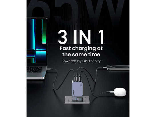 UGREEN 65W Nexode Pro GaN Fast Charging Adapter With Type-c to Type-c Cable – X755 - 25872 (4)