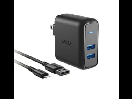 Anker PowerPort Elite 24W Dual Port Wall Charger A2023 (2)