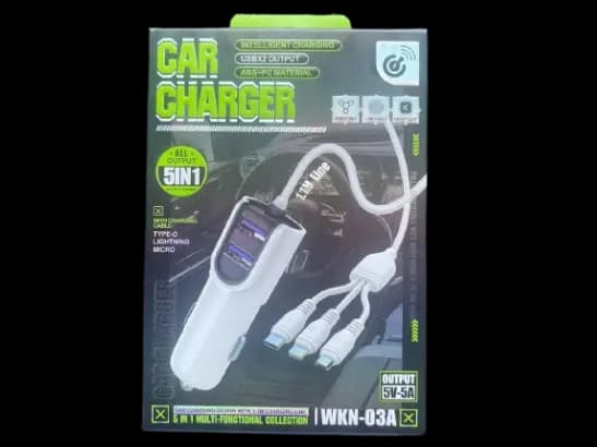 WKN-03A 5 in 1 multi-functional car charger