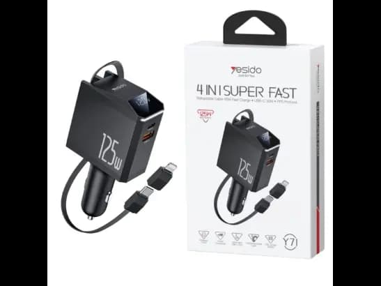 Yesido Y71 125w 4 In 1 Super Fast Car Charger - 06 Month Warranty (2)