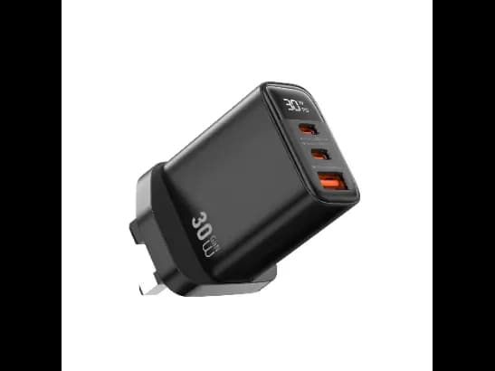 Chargers & Adapters, Mobile Accessories, WiWU Wiwu WI-G010 30w Firefly Gan Fast Charger Black UK - 06 Month Warranty (2)