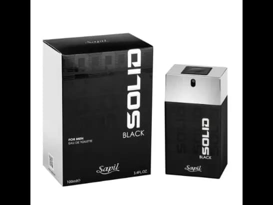 Sapil Solid Black Eau de Toilette for Men