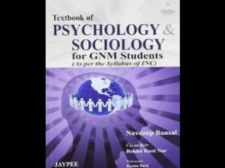 Textbook Psychology and Sociology for Gnm Student by Navdeep Bansal