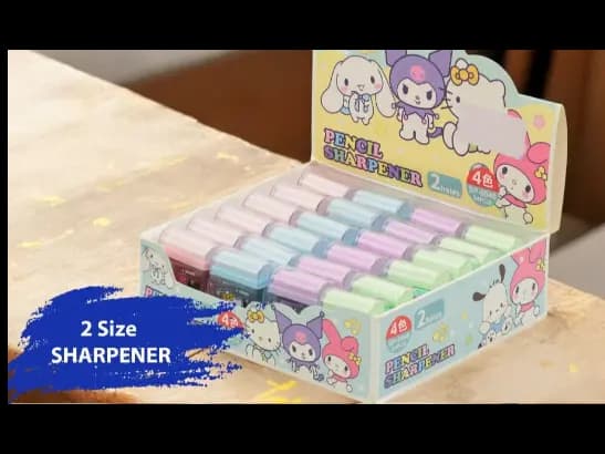 Cute Pencil 2 size sharpener for kid's stationary (3)