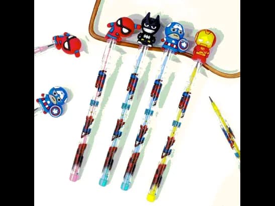 Cute Cartoon Head Pencils for Kids  - 4 Pcs