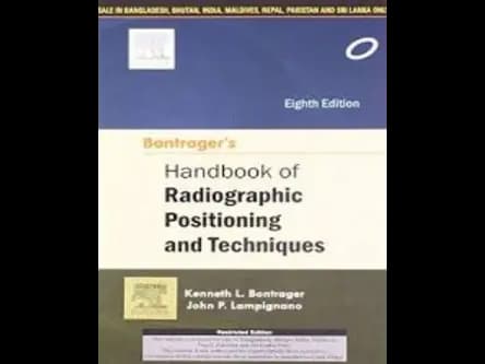 Bontragers Handbook of Radiographic Positioning and Techniques 8th Edition by Kenneth L Bontrager,John P. Lampignano