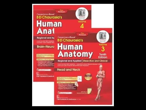 BD Chaurasias Human Anatomy : Volume 3 and 4 : Regional and Applied Dissection and Clinical : Head and Neck Brain Nueroanatomy 10th Edition by B D Chaurasias,Krishna Garg