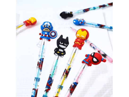 Cute Cartoon Head Pencils for Kids - 4 Pcs (2)