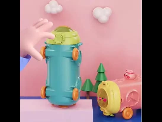 500ml Funny Cute Cartoon Plastic Water Bottle for Kids (2)