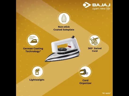 Bajaj Indian Dry Light Weight Iron (2 Years Warranty) (3)
