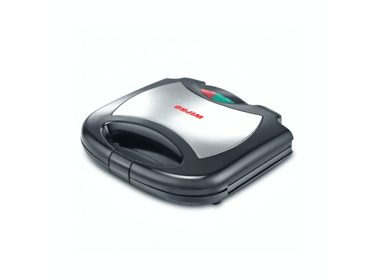 WIPRO SANDWICH MAKER - 4 SLICES - STANLED STEEL - BLACK --800W (WST218/WST18A)