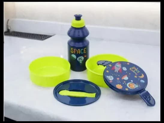 3-Piece Children's School Lunch Box Kit for Boys and Girls (6)