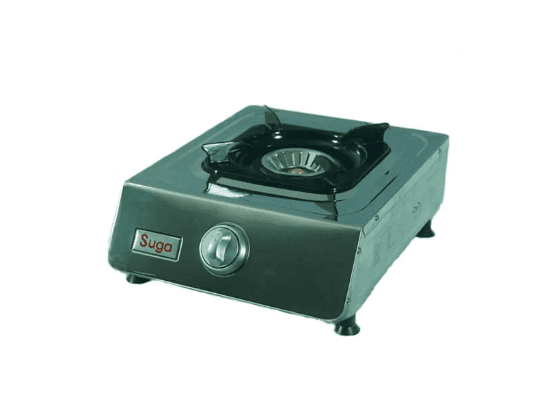 SUGA GAS COOKER - STAINLESS STEEL - SQURE TRIVET 1burner  ( 1-N5-HS )