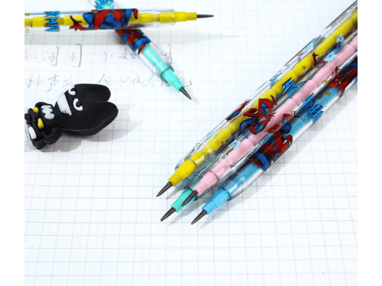 Cute Cartoon Head Pencils for Kids - 4 Pcs (3)