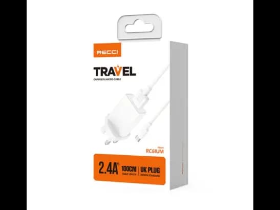 Recci RC61UM 2.4A Travel Charger And Micro Cable with 6 Month Warranty (4)