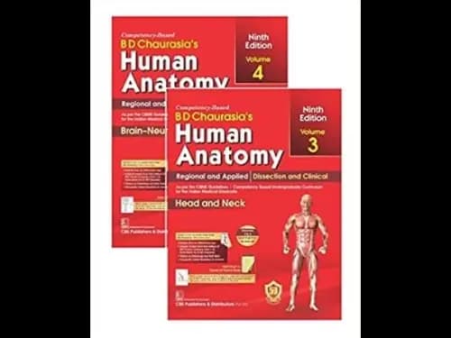 BD Chaurasias Human Anatomy : Volume 3 and 4 : Regional and Applied Dissection and Clinical : Head and Neck Brain Nueroanatomy : 9th Edition (OEB) by B. D. Chaurasia