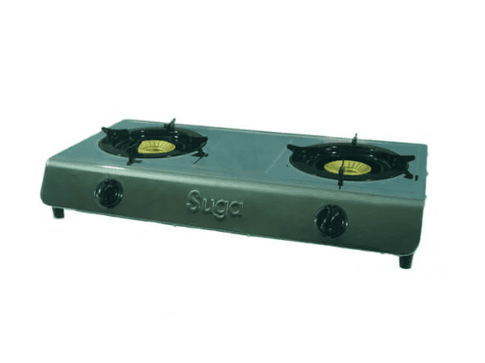 SUGA GAS COOKER - STAINLESS STEEL - ROUND TRIVET 2burner (2B-5128DY )