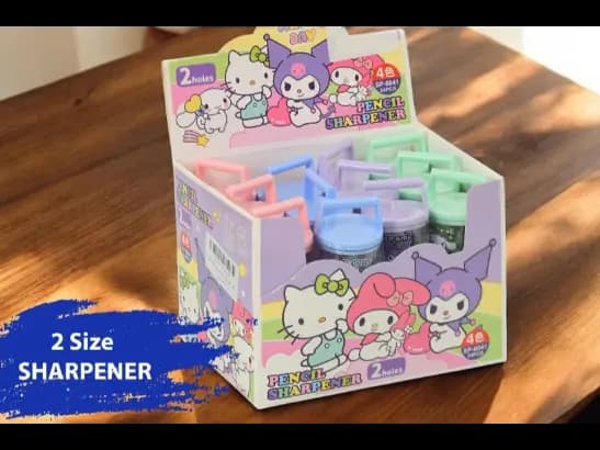 Cute Pencil 2 size sharpener for kid's stationary