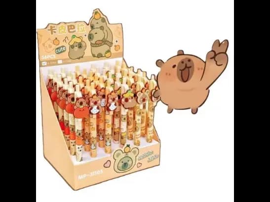 Happy Capybara Mechanical Pencil Cute Japanese Pencils For Writing - 4 pcs pack (5)