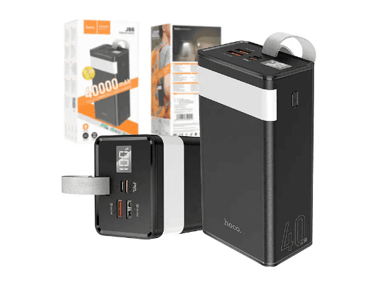 Hoco J86 Powermaster 22.5W Fully Compatible Powerbank (40000mAh) - Black (3)