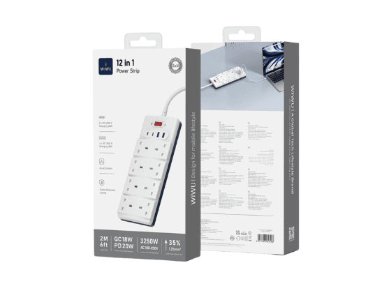 WiWU Wi-S009 3250W GaN 12in1 Power Strip – White with 6 Month Warranty (4)